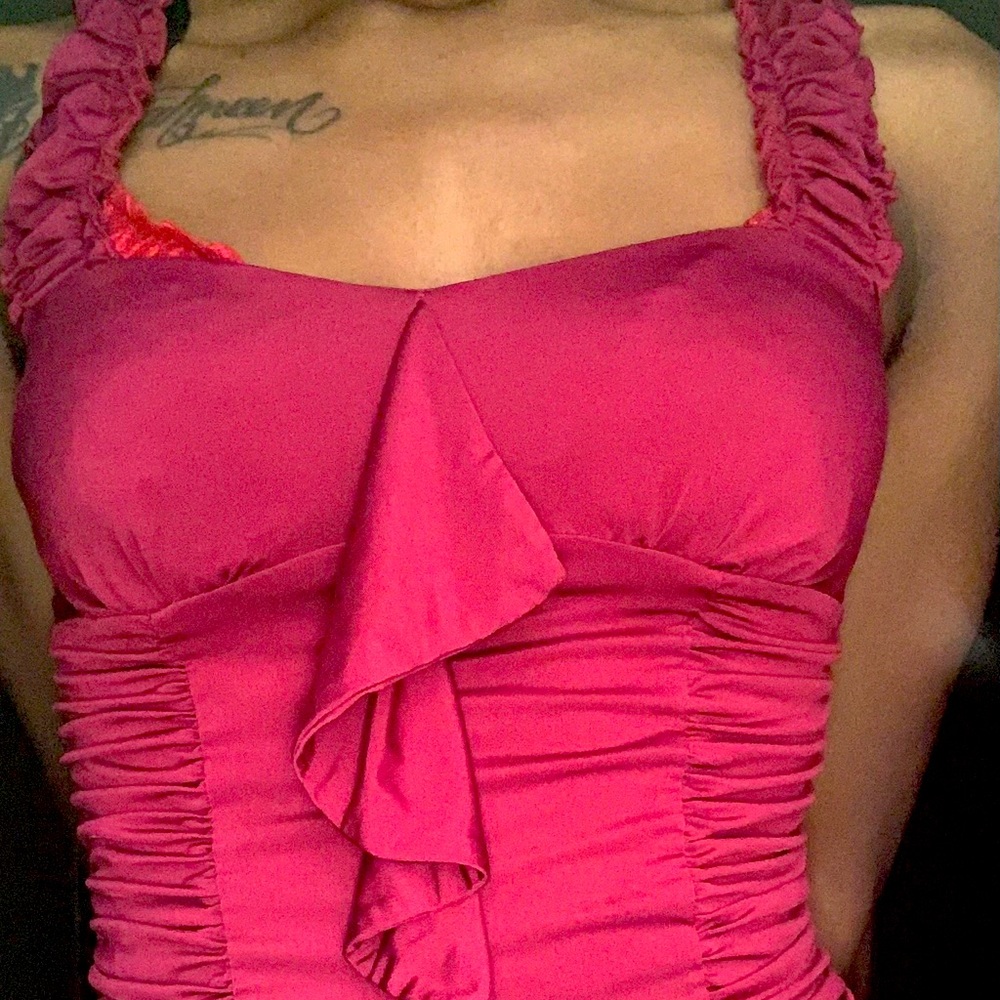 Silky maroon blouse